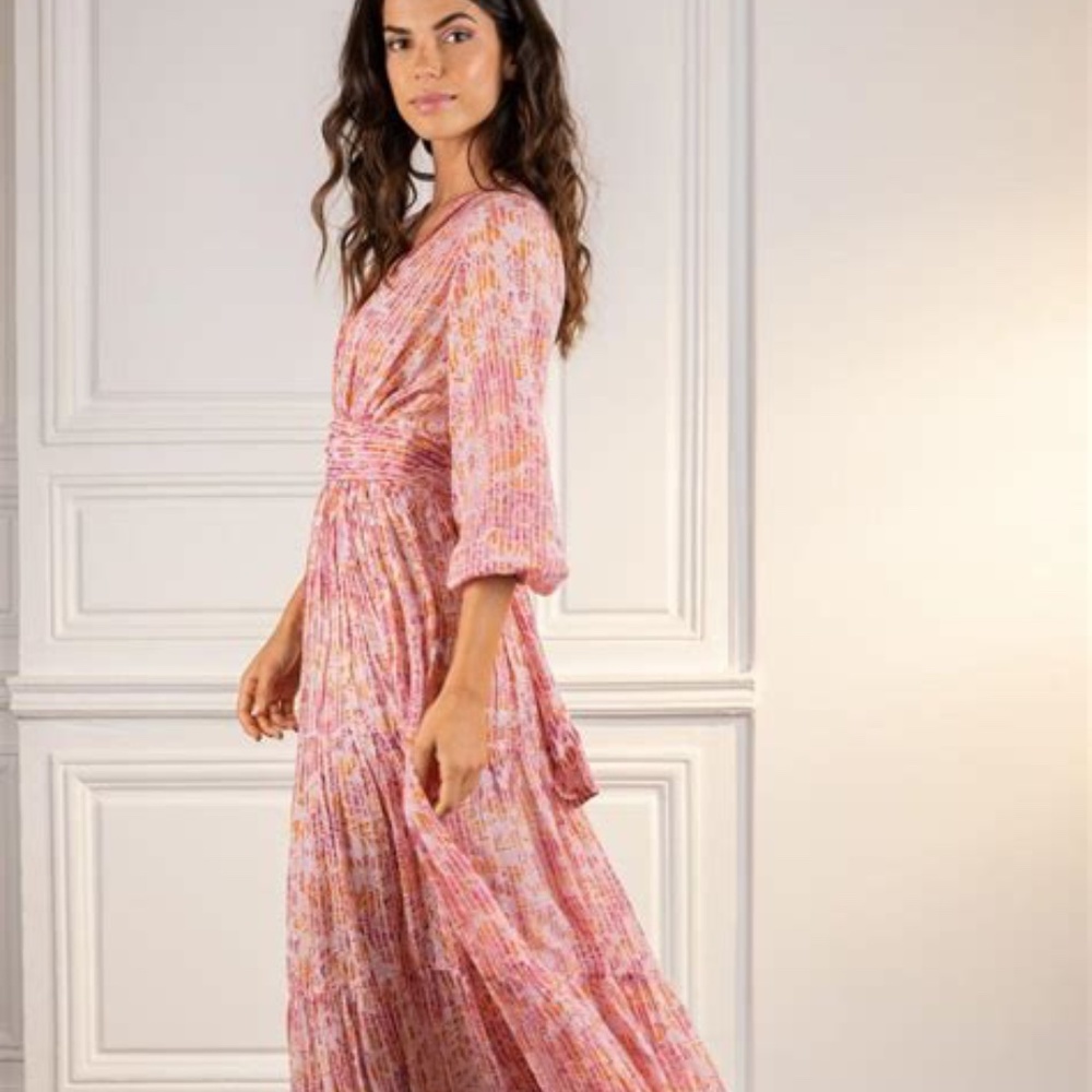 Poupette St Barth Pink Marigold Emily Dress NWT XS
